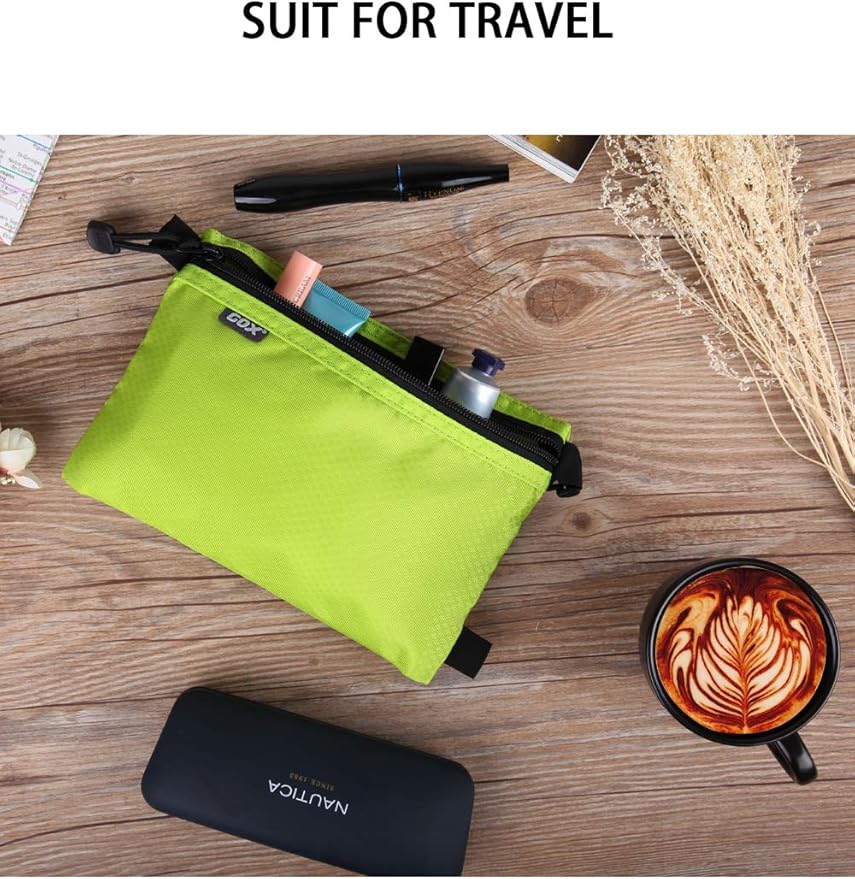 GOX Small Toiletry Bag for Men Bulk Cosmetic Bag Dopp Kit Carry On Zipper Pouch Organization Nylon Small Packing Sack Water Repellent