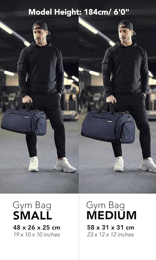 Fitgriff® Gym Bag for Men & Women with Shoe & Wet Compartment - Duffle Bag for Travel, Sports, Fitness & Workout