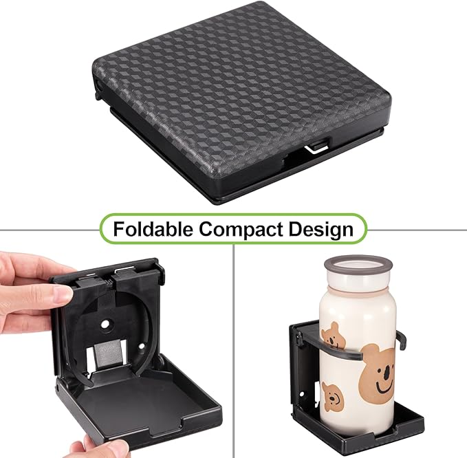Spurtar 2pcs Boat Cup Holder Suitable for Most Size Mugs Water Bottle Drink 2.36-3.94Inch/60-100MM Adjustable Folding Wall Car Desk Cup Holder for Trucks, RVs, Vans, Boats, Campers, Caravans