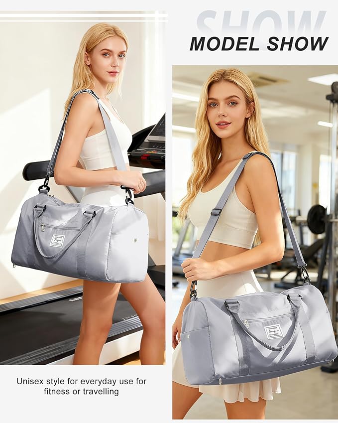 Gym Bag Womens,Travel Duffel Carry on Bag Sport Tote Bag Weekend Overnight Bag