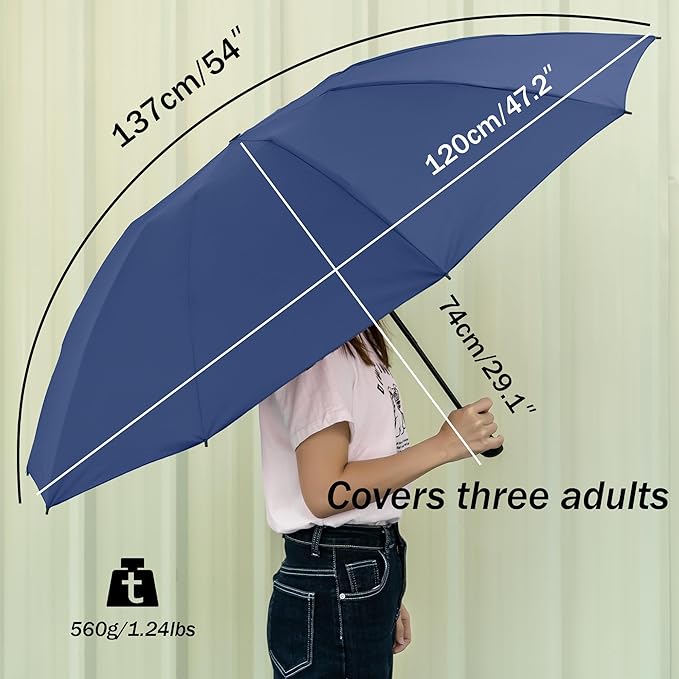Conlun Travel Inverted Umbrella Compact Windproof- Automatic reverse Umbrellas for Rain - Folding Portable 10 Ribs Large Umbrella