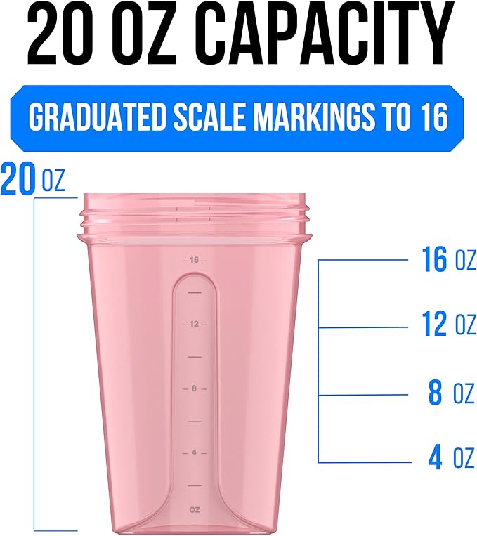 VELOMIX -2 Pack- 20 oz Protein Shaker Bottles for Protein Mixes - 2x Wire Whisk | Leak Proof Shaker Cups for Protein Shakes and Pre Workout | Protein Shaker Bottle Pack (Lavender Glow)