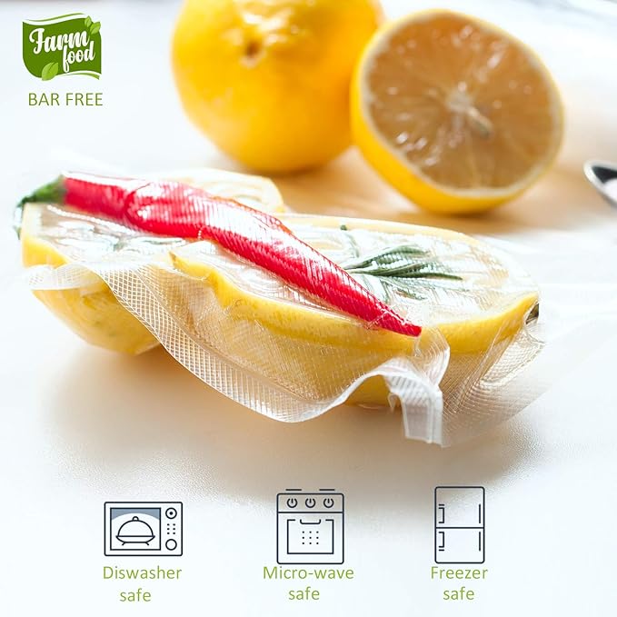 POTANE 6 Pack 11"x20'(3Rolls) and 8"x20' (3Rolls)Thickened Vacuum Sealer Bags , Smell-Proof, Puncture Prevention, Heavy duty for POTANE, Food Saver, Great for Vacuum storage,Meal Prep or Sous Vide