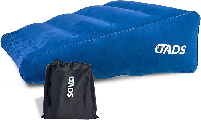 Inflatable Wedge Pillow for Sleep and Comfort – Portable Wedge Pillow for Travel, Blow Up Bed Wedge Pillows for Adults