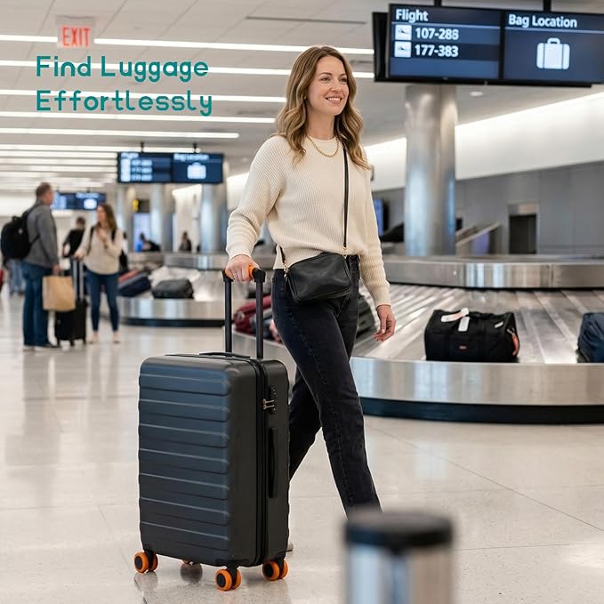 8-Pack Luminous Pink Luggage Wheel Covers (Fits 2"-2.4" Double Wheels) & 2-Pack Pink Handle Wraps - Silicone Tire-Textured Wheel Protectors, Wet-Suit Material Handle Grips for Travel