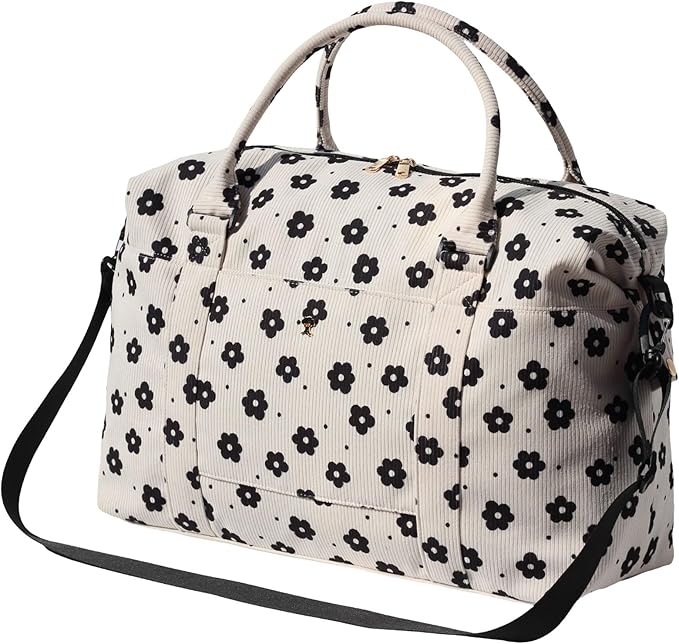 ESVAN Travel Tote Duffel Gym Bag,Weekender Overnight Carry-on Tote Crossbody Bag with Wet Pocket and Trolley Sleeve Upgraded