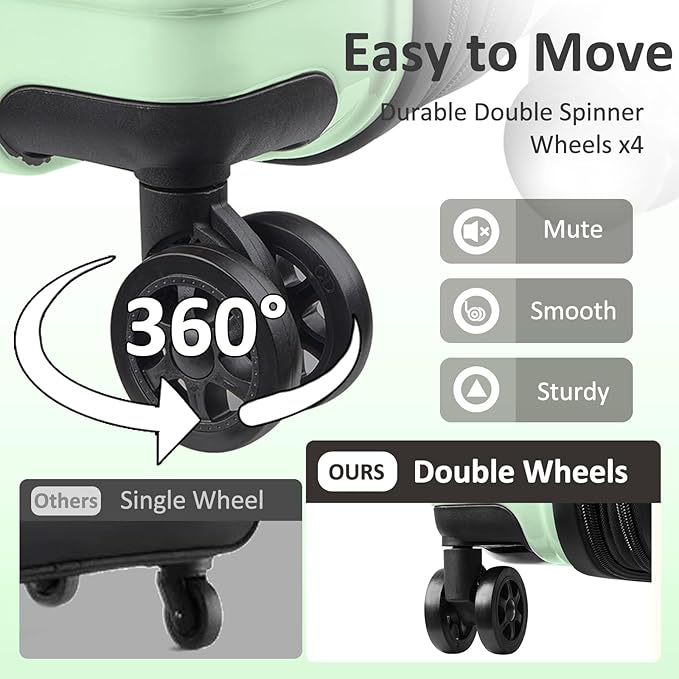 Carry on 20inch Luggage with Spinner Wheels, Lightweight PC+ABS Hard Shell Suitcases, Expandbale Storage & TSA Aprovel Lock