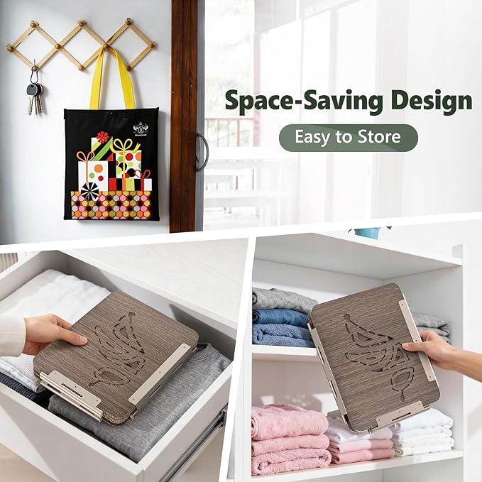 BoxLegend Shirt Folder Wooden Clothes Folding Board - No Bend, Gentle on Clothes, Eco-Friendly Laundry Folding Board for T Shirts, Pants, Sweaters & Delicates