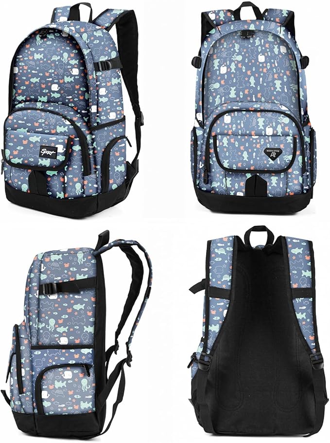rickyh style School Backpack Travel Bag for Men & Women Lightweight College Back Pack with Laptop Compartmen