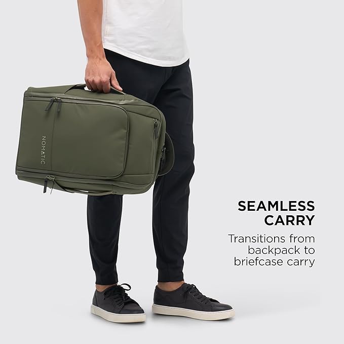 NOMATIC 20L Travel Pack - Mens Travel Backpack - Expandable to 30L - Water Resistant Daypack - TSA-Ready - Lightweight Business Traveling Backpack for Men - 16" Laptop Compartment