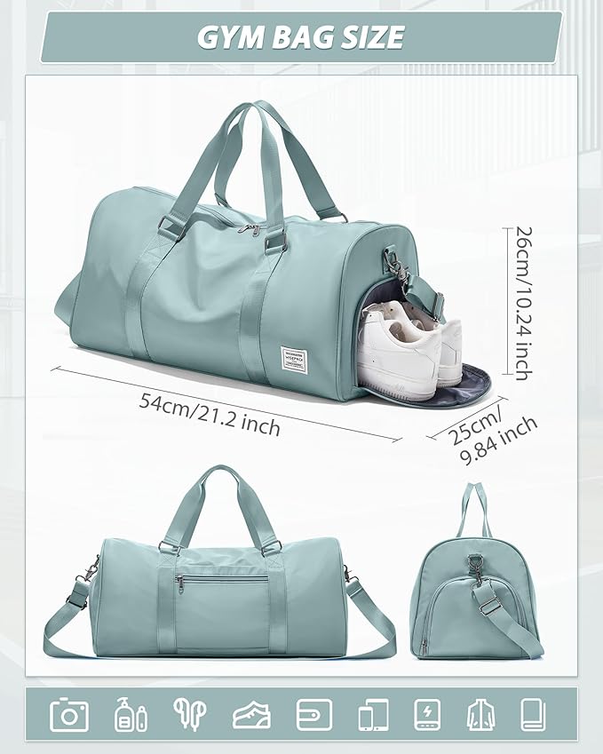 Gym Bag Womens,Travel Duffel Carry on Bag Sport Tote Bag Weekend Overnight Bag