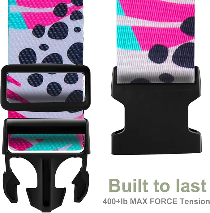 Luggage Straps for Suitcases TSA Approved Easy Pack Organized Suitcase Strap, Luggage Strap, Luggage Belt Strap, Bag Straps for Luggage. Buckle Straps Travel Accessories (Hawaii Plant)
