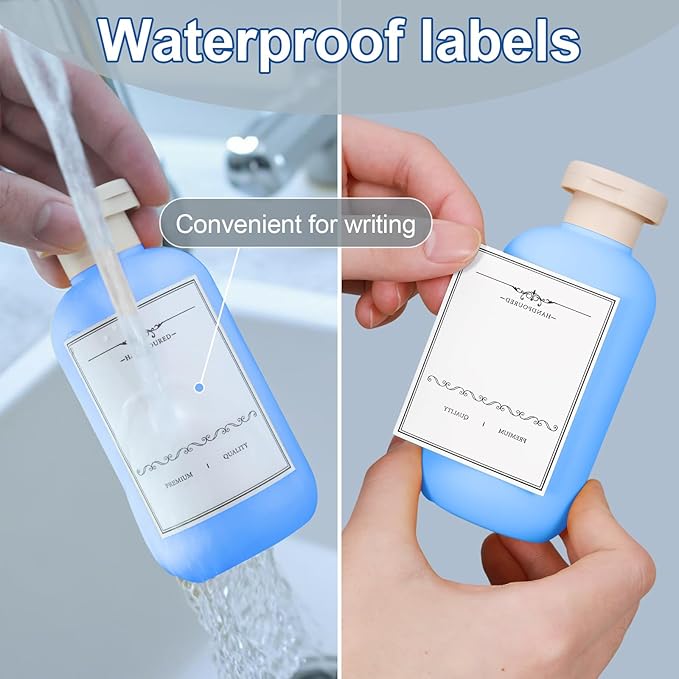 ASEVAT 6.7oz Sealed Plastic Travel Shampoo Bottles, Empty Travel Shampoo and Conditioner Bottles Refillable, Travel Size Shampoo Bottle, Hand Soap Dispenser for Vacation, Gym, Home(Skyblue)