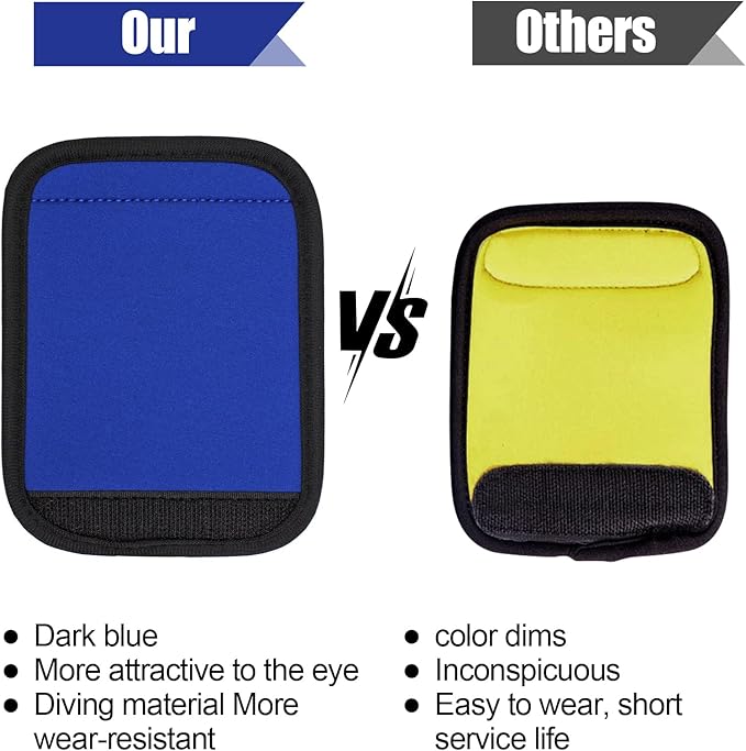 6 Pack Luggage Handle Wrap, Luggage Handle Wraps for Suitcase, Navy Blue Luggage Tags, Suitcase Tags identifiers for Travel Accessories