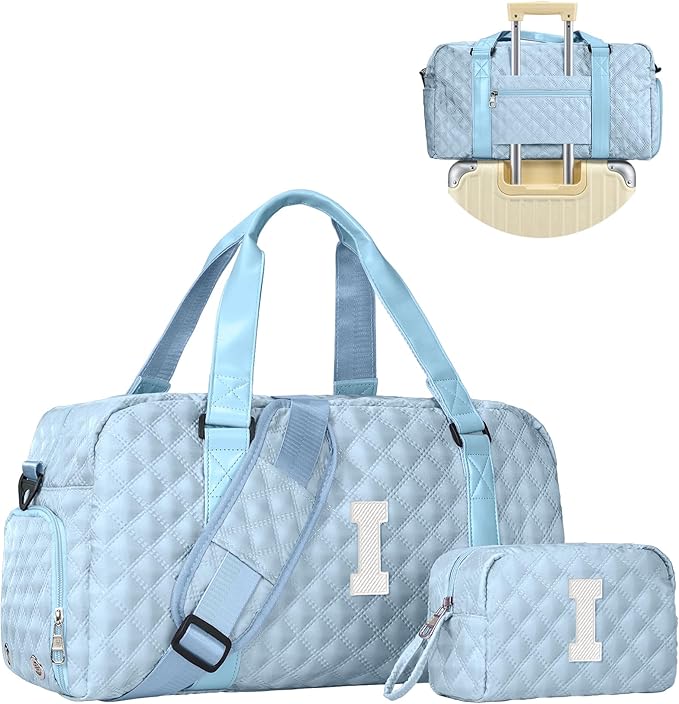 Teen Girl Gifts Trendy Stuff, Personalized Gifts, Initial Travel Duffel Bag or Teens, Monogram Overnight Bag, Trendy Stuff Gifts for Girls Friend Birthday Teacher Gift