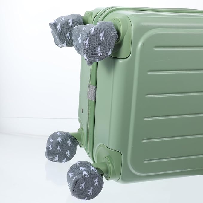 8 Pcs Luggage Wheels Cover Socks, Suitcase Wheel Protector Covers Full Suitcases Wrap Fabric Protector Sock Universal Wheel Sleeves Case for Suitcase Prevents Floor Bed Dirt