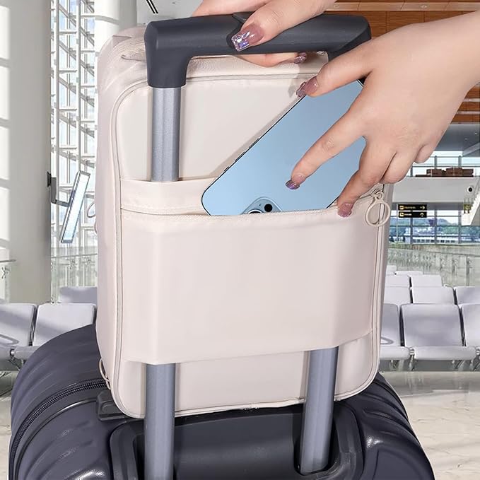 Shoe Bags for Travel Holds 3 Pair of Shoes, Shoe Storage Pouch with 2 Pack Portable Bags, Waterproof & Washable, Cream