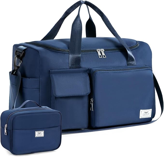 FIORETTO Women's Gym Duffle Bag with Shoes Compartment, 30L Capacity, Ideal for Travel, Gym, Sports, Duffel, Weekender