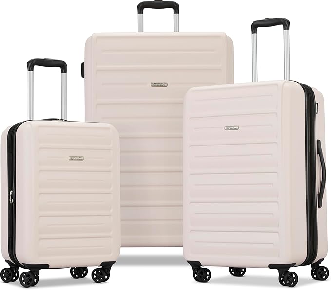 Westridge Hardshell Luggage Set - 3 Piece Set - 20" Carry-On, 24” & 28” Checked Luggage Set with 360° Spinner Wheels - Expandable Suitcases for Extended Travel - Durable ABS Shell - Light Pink