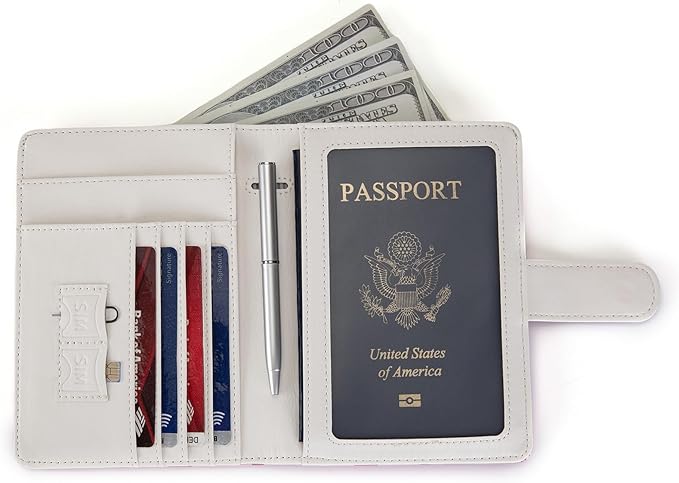 Passport Holder for Travel Essentials, RFID Blocking Passport Wallet Cover with Magnetic Closure, Passport Book Holders for Women and Men (Mandala in the Galaxy)