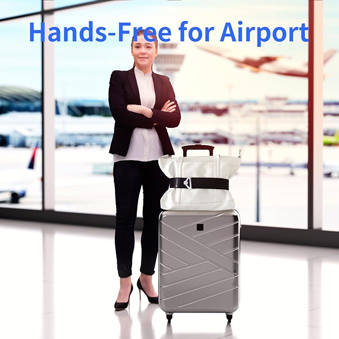 Luggage Straps for Suitcases Add a Bag Luggage Strap, 2-in-1 Travel Belt for Luggage Straps Travel Belt Over Handle for Carry On Bag Adjustable Suitcase Belts, Airport Travel Accessories Black