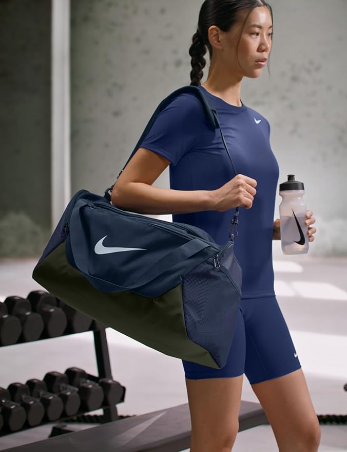 Nike Brasilia Duffel (Medium), Midnight Navy/Black/White, MISC