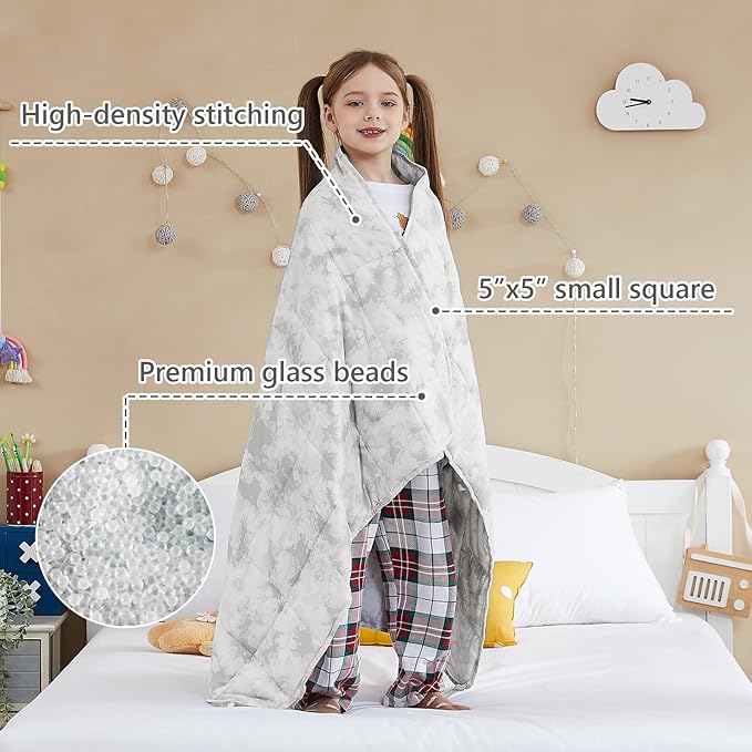 L'AGRATY Weighted Blanket - 36"x48" 3lbs Microfiber Material with Glass Beads Small Blanket for All-Season Summer Fall Winter Soft Thick