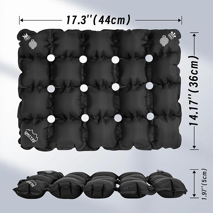 ONTYZZ Inflatable Seat Cushion Lightweight Airplane Seat Cushion Stadium Seat Travel Cushion for Climbing Hiking Office Airplane