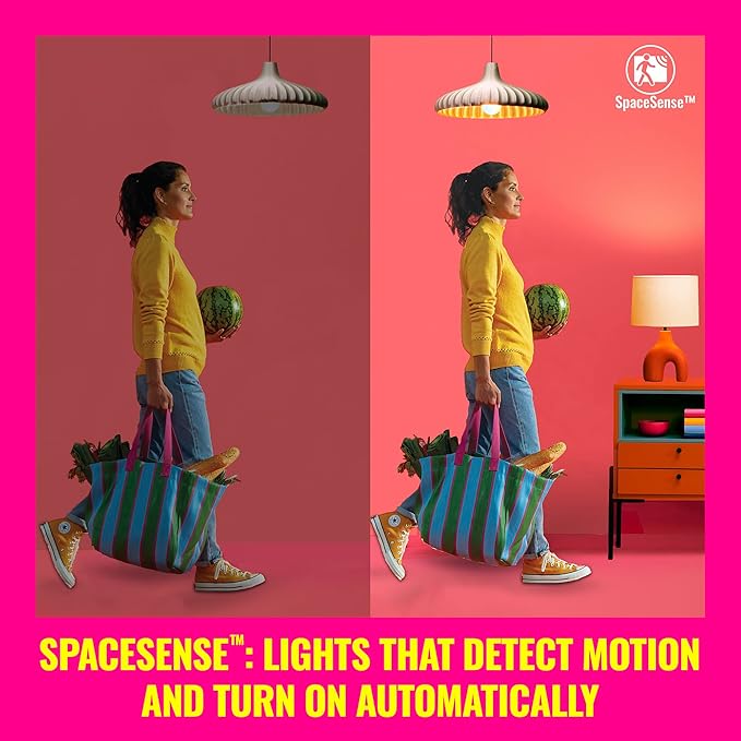 WiZ Connected 65W BR30 LED Smart Light Bulbs - 4 Pack - Connects to Your Wi-Fi - E26 Smart Bulb - Control with Voice or App + Activate with Motion - Matter Compatible