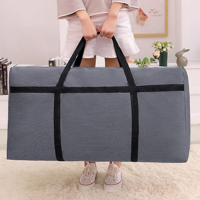 Extra Large Duffle Bag 90L/23.77Gal Moving Bag Tear Resistant Heavy Duty Storage Bags Lightweight Big Luggage Bag for Camping, Travel, Moving (Grey)