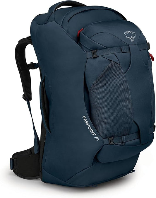 Osprey Farpoint 70L Men's Travel Backpack, Muted Space Blue