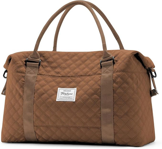 HYC00 Travel Duffel Bag,Carry-on Overnight Weekender Bags for Women,Sports Tote Gym Bag with Wet Pocket