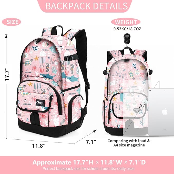 rickyh style School Backpack Travel Bag for Men & Women Lightweight College Back Pack with Laptop Compartmen