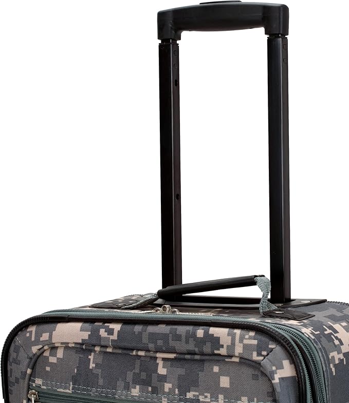 Rockland Journey Softside Upright Luggage Set, Acu Camo, 4-Piece (14/19/24/28)