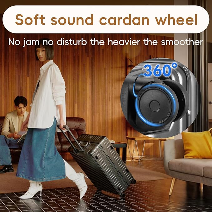 ROAMING Zipperless Luggage Airline Approved with Polycarbonate Aluminum Frame, Lightweight Hardside Luggage with Spinner Wheels, Metal Travel Luggage with Double TSA Locks, Carry On 20 Inch, gray