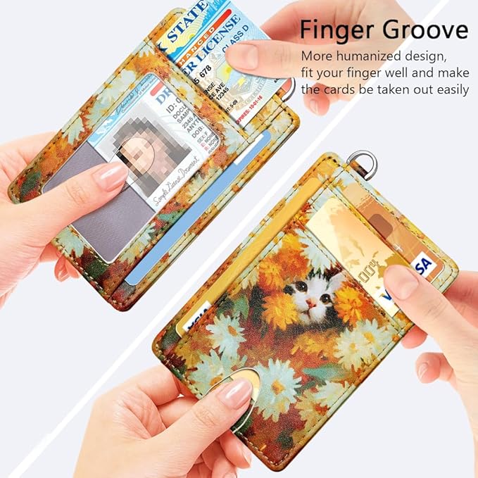 FurArt Slim Minimalist Wallet, Front Pocket Wallets, RFID Blocking, Credit Card Holder for Men
