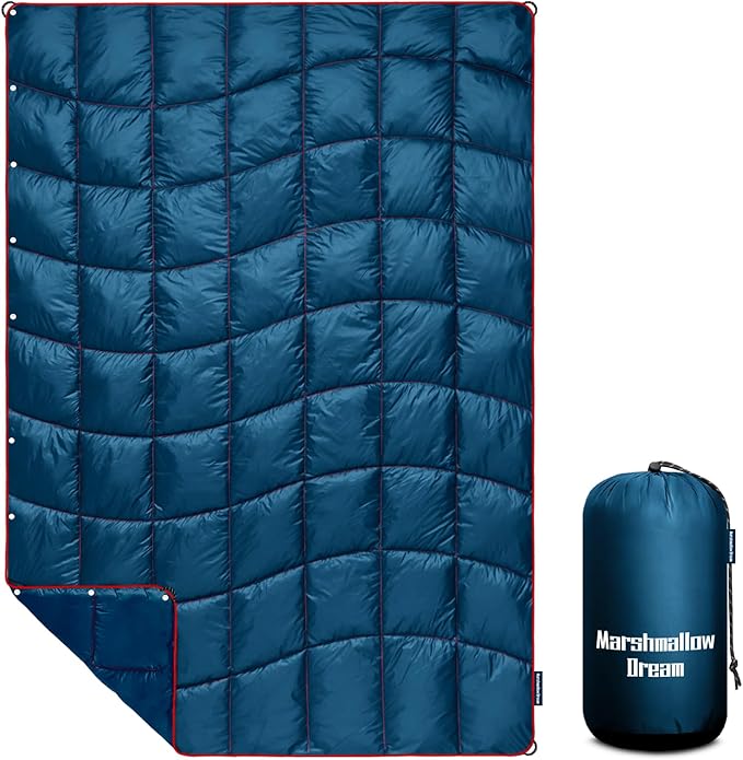 Camping Blanket, Puffy Blanket Lightweight Windproof Water Resistant for Outdoors,Hiking, Backpacking,Beach,Car,Picnic,Stadium