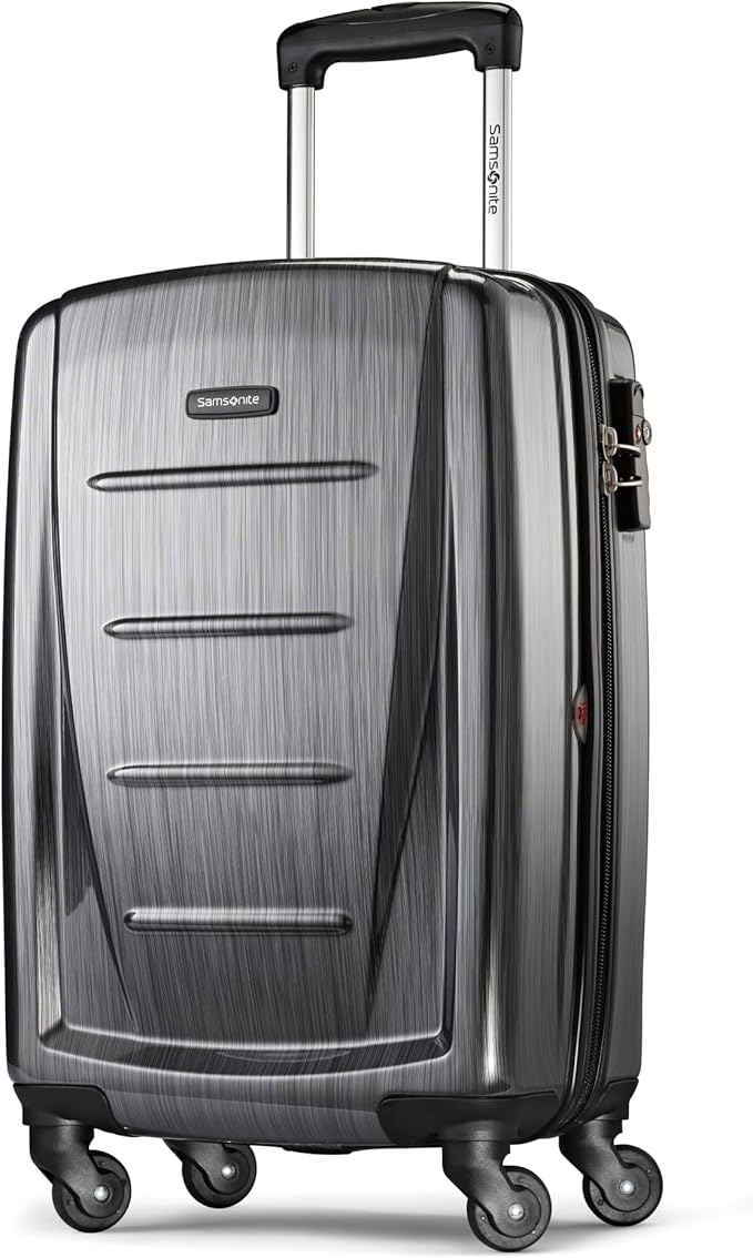 Samsonite Winfield 2 - 20-Inch Hardside Luggage with 360° Spinner Wheels, TSA Lock, Airline Approved - Charcoal