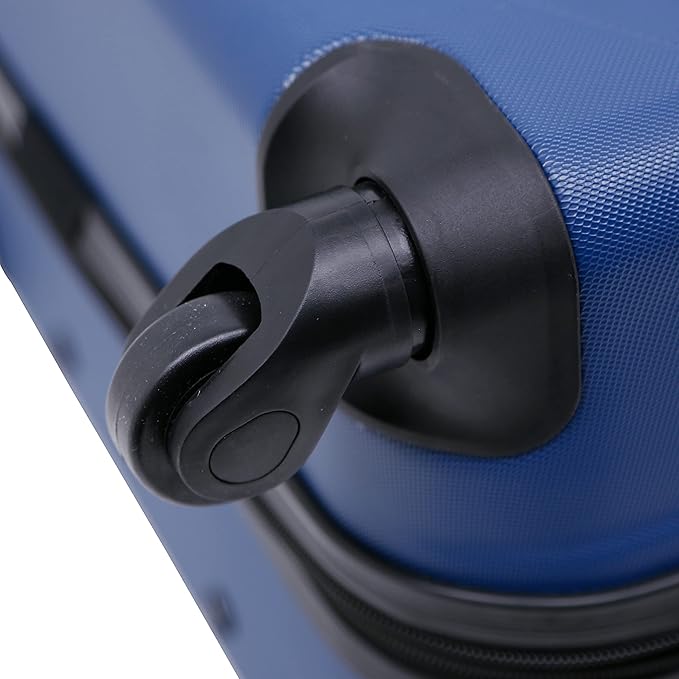 Wrangler 4 Piece Miami Luggage and Packing Cubes Set, Blue
