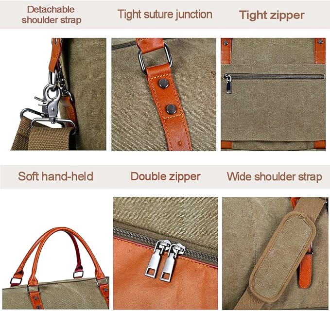 Weekender Overnight Bag Carry On Bag Travel Bag with Shoe Pouch