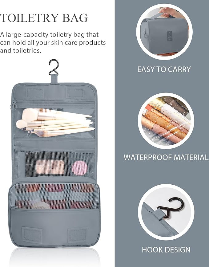 Packing Cubes 10 PCS, Mesh Breathable Luggage Organizers Bags, Packing Organizers, Durable Travel Essentials Bags Set, Travel Packing Organizers, Gray