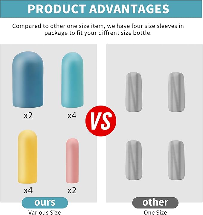 Silicone Bottle Covers Travel Essentials for Women Men, Beach Vacation Essentials, Travel Size Toiletries Accessories, Cruise Ship Essentials 2026, Must Haves, Leak Proofing