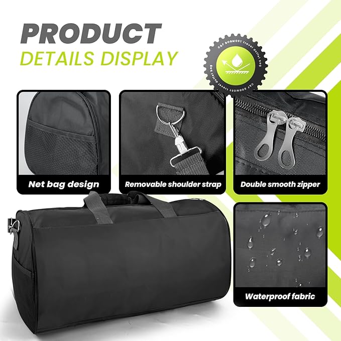 C&F BOGMOST Travel Duffel Bag Large Foldable Waterproof Gym Bag for Gym Beach Swim Bag Men Women Duffle Bags Lightweight Oxford Cloth Sports Bag -Purple
