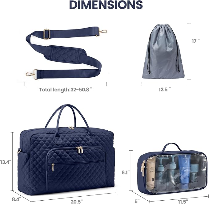 LOVEVOOK Travel Duffle Bag - Women's Weekender Carry On Overnight Laptop & Gym Bag With Toiletry/Shoe Pocket, Hospital Labor Bag