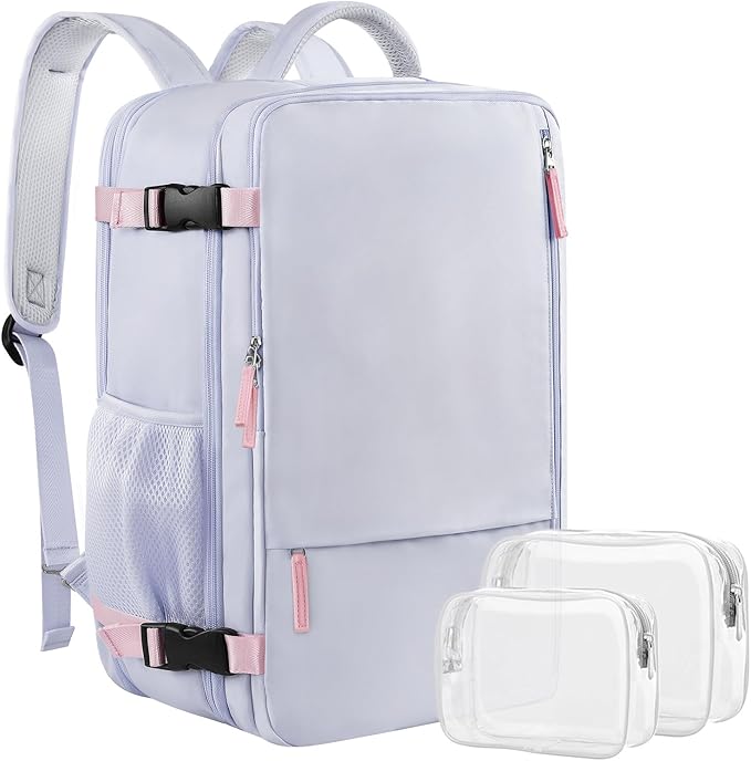 Carry on Backpack, Waterproof 17 Inch Laptop Backpack for Women, Flight Approved Backpack for Travel, College, Work