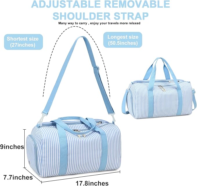 BLUBOON Duffle Bag Girls Kids Cute Gym Bag with Shoes Compartment & Wet Separation Waterproof Sports Overnight Travel Bag
