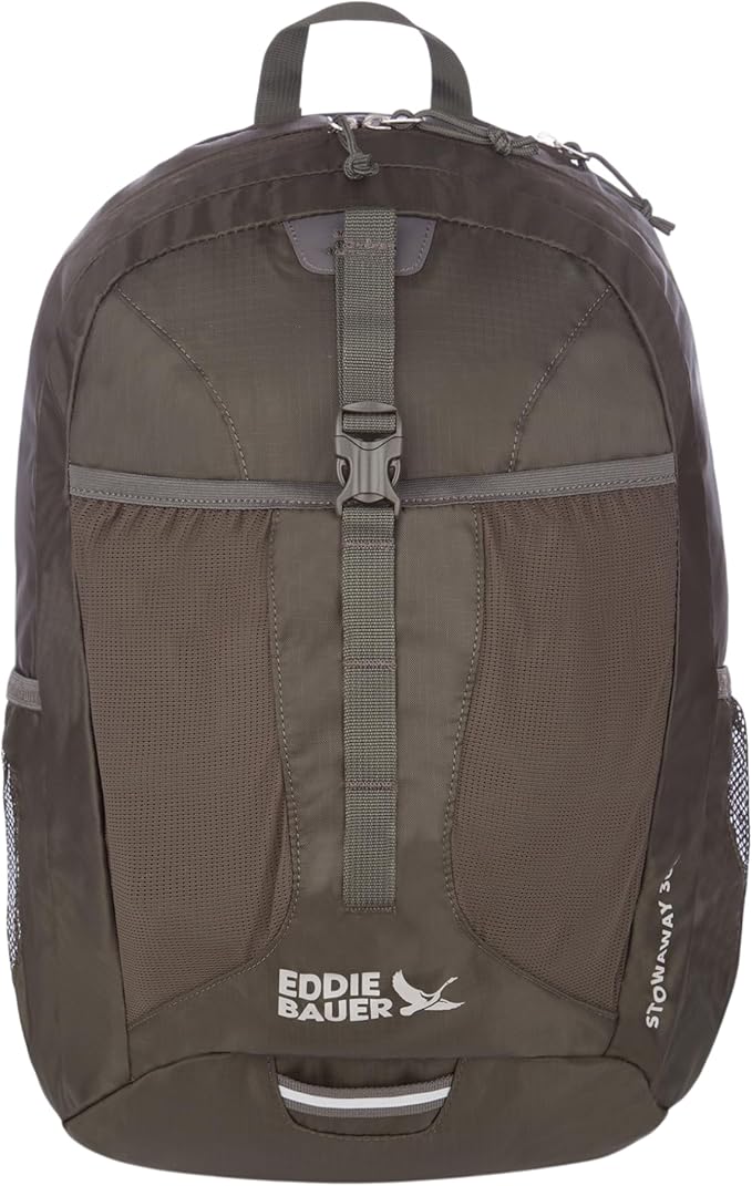 Eddie Bauer Stowaway Packable Backpack | Travel | Outdoor | Lightweight | Foldable | Durable | Ripstop Polyester | 30L - Dark Forest
