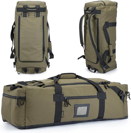86l Large Duffel Bag For Travel, Gym & Sports - Water Repellent Polyester, Hidden Straps, Shoe Compartment - Perfect Luggage Duffle Bag Or Backpack For Men & Women