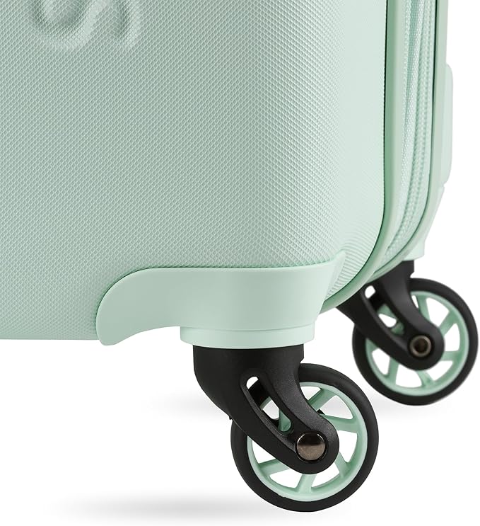 SwissGear 7366 Signature Hardside Expandable Luggage with Spinner Wheels, TSA Lock, Cup-Holder, Clearly Aqua, 3-Piece Set (19/23/27)