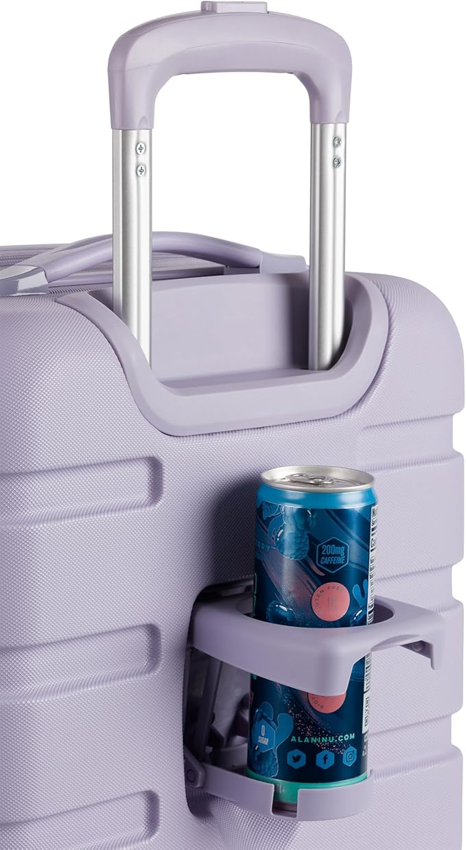 SwissGear 7366 Signature Hardside Expandable Luggage with Spinner Wheels, TSA Lock, Cup-Holder, Evening Haze, Carry-On 19-Inch
